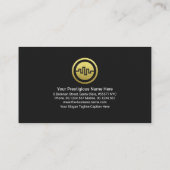 Exquisite Black Gold Red Lines Gründer Visitenkarte (Rückseite)