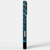 Exquisite blaue Schlangenfelle schimmern in Sonnen Case-Mate iPhone Hülle (Rückseite / Rechts)