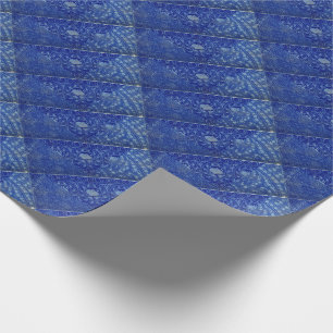 EXQUISITE blaue Viktorianische Dekoration Geschenkpapier
