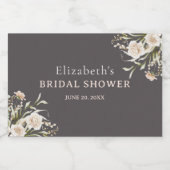 Exquisite Bloom Boho Bridal Shower Schaumweinetikett (Einzelnes Label)