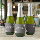 Exquisite Bloom Boho Bridal Shower Schaumweinetikett