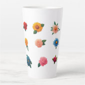 Exquisite Blumenaufkleber Milchtasse (Vorderseite)