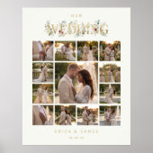 Exquisite Botanical Wedding Photo Collage TLW26 Poster (Vorne)