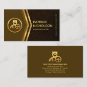 Exquisite Brown Grunge Gold Arrow Chauffeur Fahrer Visitenkarte (Vorne/Hinten)