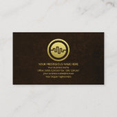 Exquisite Brown Grunge Gold Arrow Financial Visitenkarte (Rückseite)