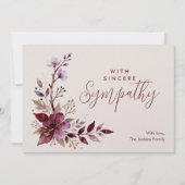 Exquisite Burgundy Branches & Flowers Sympathy  (Vorderseite)