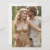 Exquisite Chic Minimalist Gold Wedding Initials Einladung (Vorderseite)