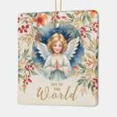 Exquisite Christmas Angel Flowers Victorian Keramikornament (Links)