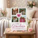 Exquisite Colorful Floral Heart 4-Photo Dear Ones Fotoplatte<br><div class="desc">Exquisite Hot Pink Tones Colorful Floral Heart 4-Photo Dear Ones Plaque Keepsake. This design features a delicate and vibrant floral heart composed of flowers in hot pink, fuchsia, and luminous rosy tones, intertwined with soft green leaves that bring freshness and visual harmony. The composition is elegant, feminine, and emotive, with...</div>