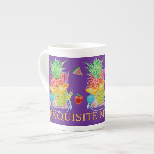 EXQUISITE DAMEN-KUNSTMUGG PORZELLANTASSE (Vorderseite Links)