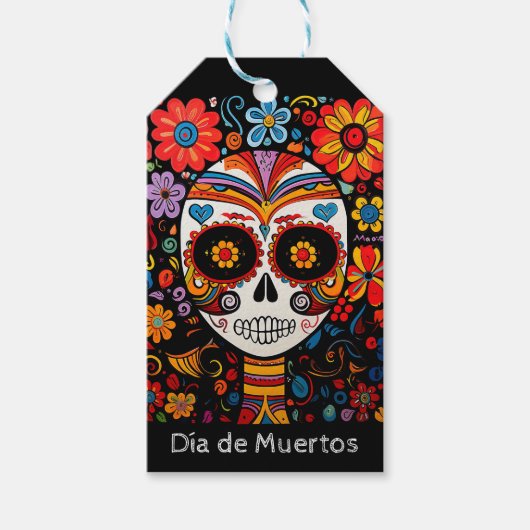 💀 Exquisite Día de Muertos Geschenkanhänger (Vorderseite)
