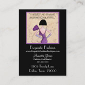 "Exquisite Diva" Mode Business Cards Visitenkarte (Vorderseite)