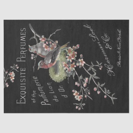 Exquisite Düfte Vintage Ephemera und Dekoupage Seidenpapier (Vorderseite)