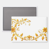 Exquisite Eckschmuck Magnet (Vorderseite/Rückseite)