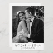 Exquisite Elegance Wedding Foto Vielen Dank Dankeskarte (Vorne/Hinten)