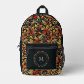 Exquisite Elegant Botanical Fall Leaves Design Bedruckter Rucksack (Vorderseite)