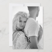 Exquisite Elegant Minimalist Black & White Wedding Save The Date (Rückseite)