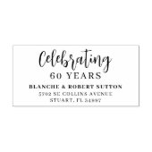 Exquisite Elegant Wedding Anniversarie Address Gummistempel (Prägung)
