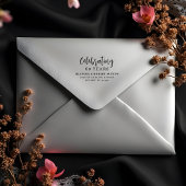 Exquisite Elegant Wedding Anniversarie Address Gummistempel