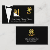 Exquisite Elegante Black Tuxedo Frische Pasta mach Visitenkarte (Vorne/Hinten)