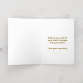 Exquisite, elegante Chinesische Silvesterkarte (Innen Abgelegt)