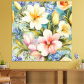 Exquisite Elegante Frühlingsblumen. Malerei Leinwanddruck (Insitu (Wohnzimmer))