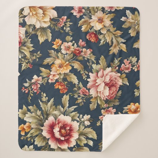 Exquisite Elegante Frühlingsblumen. Malerei Sherpadecke (Vorderseite)