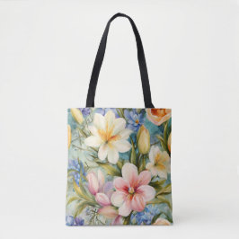 Exquisite Elegante Frühlingsblumen. Malerei Tasche