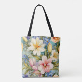 Exquisite Elegante Frühlingsblumen. Malerei Tasche (Rückseite)