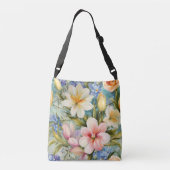 Exquisite Elegante Frühlingsblumen. Malerei Tragetaschen Mit Langen Trägern (Rückseite)