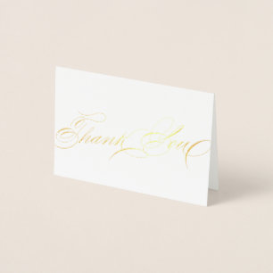 Exquisite Elegante Kalligraphie Danke, Script Folienkarte