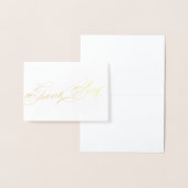 Exquisite Elegante Kalligraphie Danke, Script Folienkarte (Anzeige)