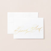 Exquisite Elegante Kalligraphie Danke, Script Folienkarte (Vorderseite mit Umschlag)