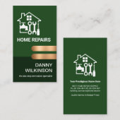 Exquisite Emerald Layer Bronze Tabs Visitenkarte (Vorne/Hinten)