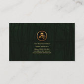 Exquisite Emerald Reed Pflanze Lines Chauffeur Visitenkarte (Rückseite)