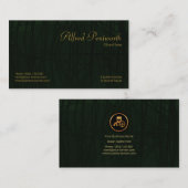 Exquisite Emerald Reed Pflanze Lines Chauffeur Visitenkarte (Vorne/Hinten)