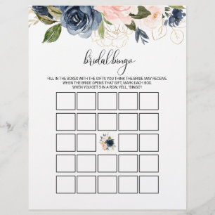 Exquisite Fall Bridal Bingo, Brautparty Game