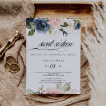 Exquisite Fall Floral 16 . Geburtstag Geburtstagsp Einladung<br><div class="desc">Diese exquisite Herbst-Blumen-16 . Geburtstag Geburtstagsfeier ist perfekt für eine Familie und Freunde treffen sich 16. Geburtstagsfeier. Das Design zeigt handgezeichnet rosa,  dunkelblau und marineblau-weiße Blume,  inspirierend Eleganz,  Klasse und natürliche Schönheit.</div>