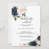 Exquisite Fall Floral Bachelorette Wochenende Einladung (Vorderseite)
