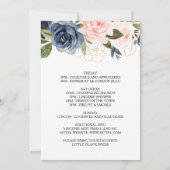 Exquisite Fall Floral Bachelorette Wochenende Einladung (Rückseite)