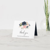 Exquisite Fall Floral Brautparty Danke Karte (Vorderseite)