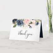 Exquisite Fall Floral Hochzeit Danke Karte (Vorderseite)