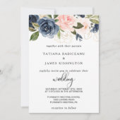 Exquisite Fall Floral Hochzeit Einladung (Vorderseite)