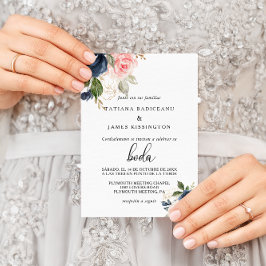 Exquisite Fall Floral Hochzeit Einladung