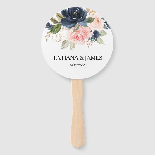 Exquisite Fall Floral Hochzeit Fächer (Vorderseite)