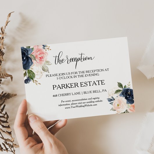 Exquisite Fall Floral Hochzeitskarte Einladung