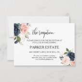 Exquisite Fall Floral Hochzeitskarte Einladung (Vorderseite)