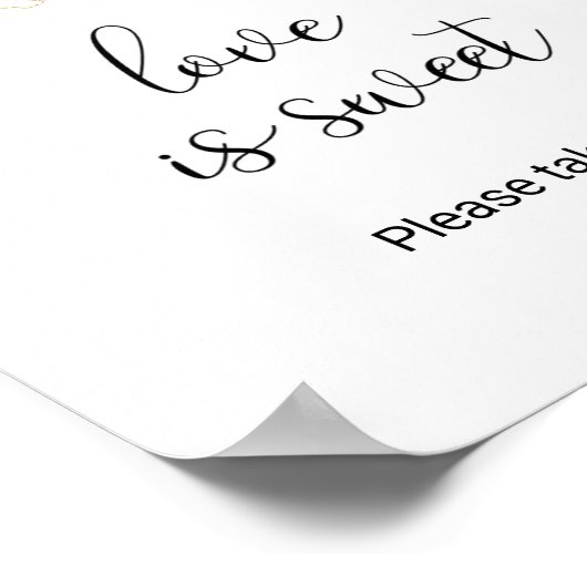 Exquisite Fall Floral Liebe ist süß Poster (Ecke)