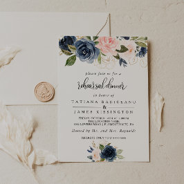 Exquisite Fall Floral Probe Abendessen Einladung