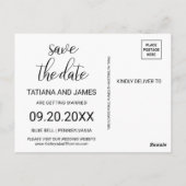 Exquisite Fall Floral Save the Date Karte (Rückseite)